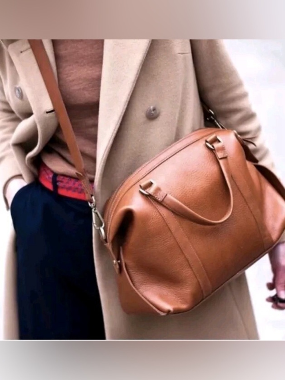 Madewell Glasgow Satchel Cognac